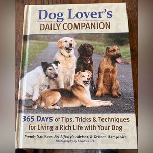 Dog Lovers Daily Companion hardcover book by Rees, 365 days of tips, tricks